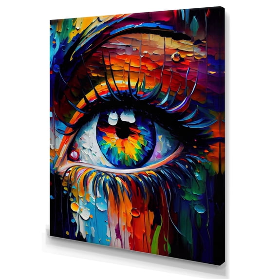 Designart Colorful Eye II Canvas Wall Art