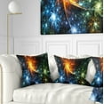 thumbnail image 1 of Designart Colorful Fireworks with Stars - Abstract Throw Pillow - 16x16, 1 of 5