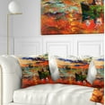 thumbnail image 1 of Designart Colorful Fishing Ships - Seascape Throw Pillow - 18x18, 1 of 5