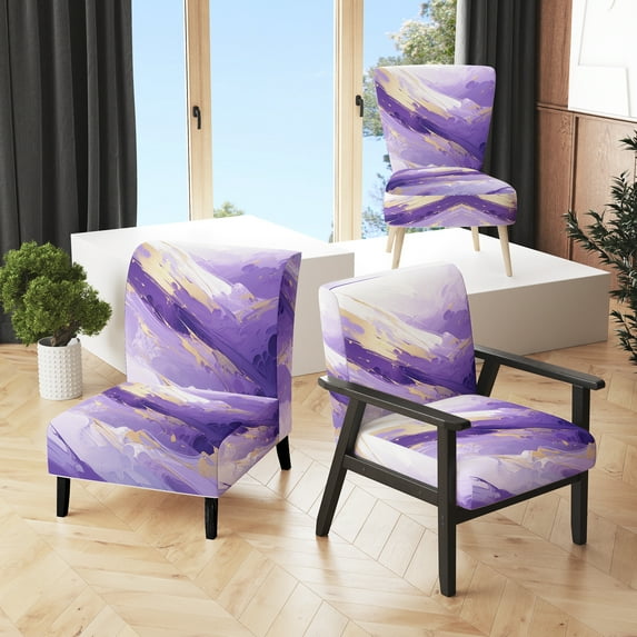 Designart "Colorful Fluid Ombre Ii" Upholstered Modern & Contemporary Accent Chair and Abstract Arm Chair - Multiple Color & Pattern