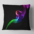 thumbnail image 1 of Designart Colorful Fractal Fire Design on Black - Abstract Throw Pillow - 16x16, 1 of 4