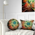 thumbnail image 1 of Designart Colorful Fractal Flower Pattern - Floral Throw Pillow - 12x20, 1 of 5