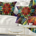 thumbnail image 1 of Designart Colorful Fractal Stained Glass - Abstract Throw Pillow - 12x20, 1 of 1