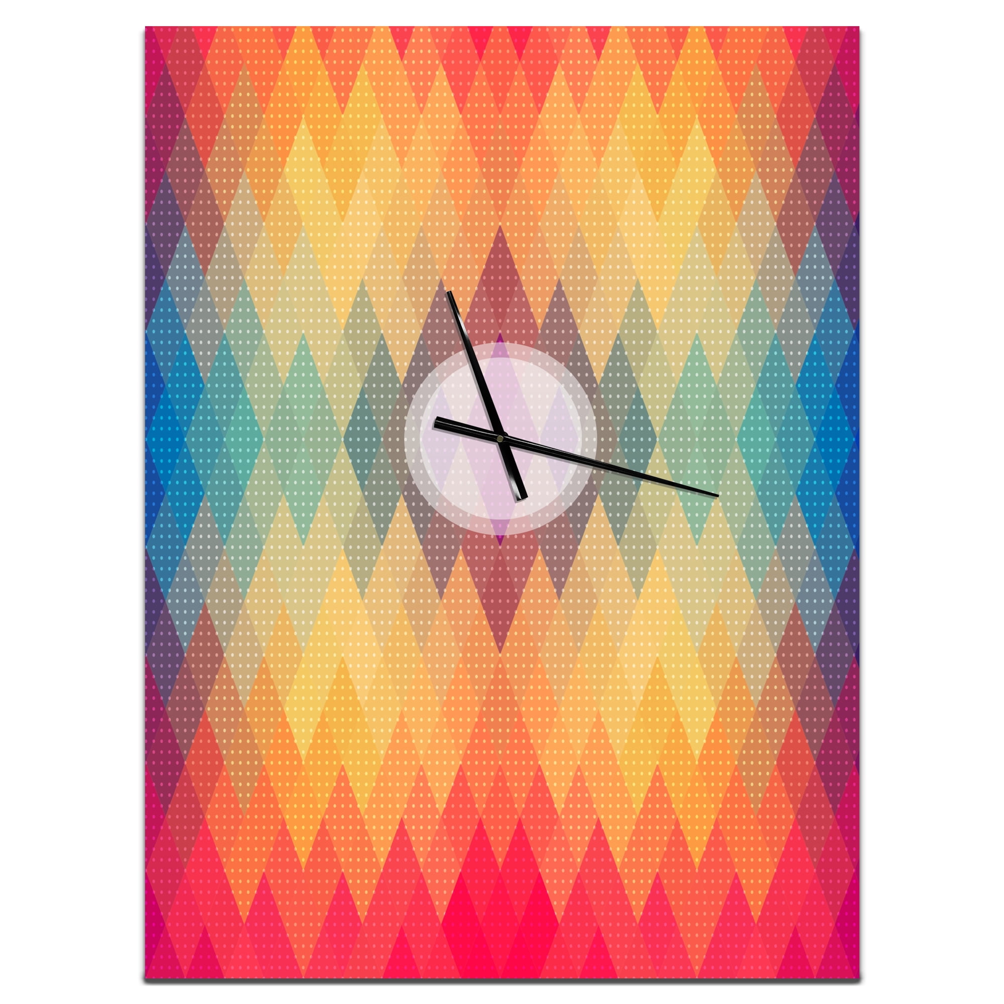 Designart 'Colorful Geometric Pattern' Modern Wall Clock