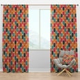 thumbnail image 1 of Designart 'Colorful Honeycomb Pattern I' Modern Blackout Curtain Panel, 1 of 4