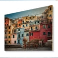 thumbnail image 1 of Designart "Colorful Italy Cinque Terre euphony I" Italy Print on Natural Pine Wood, 1 of 5
