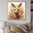thumbnail image 1 of Designart "Colorful Kangaroo with Blooms" Animals Framed Wall Art - Traditional Colorful Kangaroo Living Room Framed Canvas Art, 1 of 6