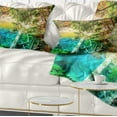 thumbnail image 1 of Designart Colorful Lake with Tree Trunks - Landscape Printed Throw Pillow - 12x20, 1 of 5
