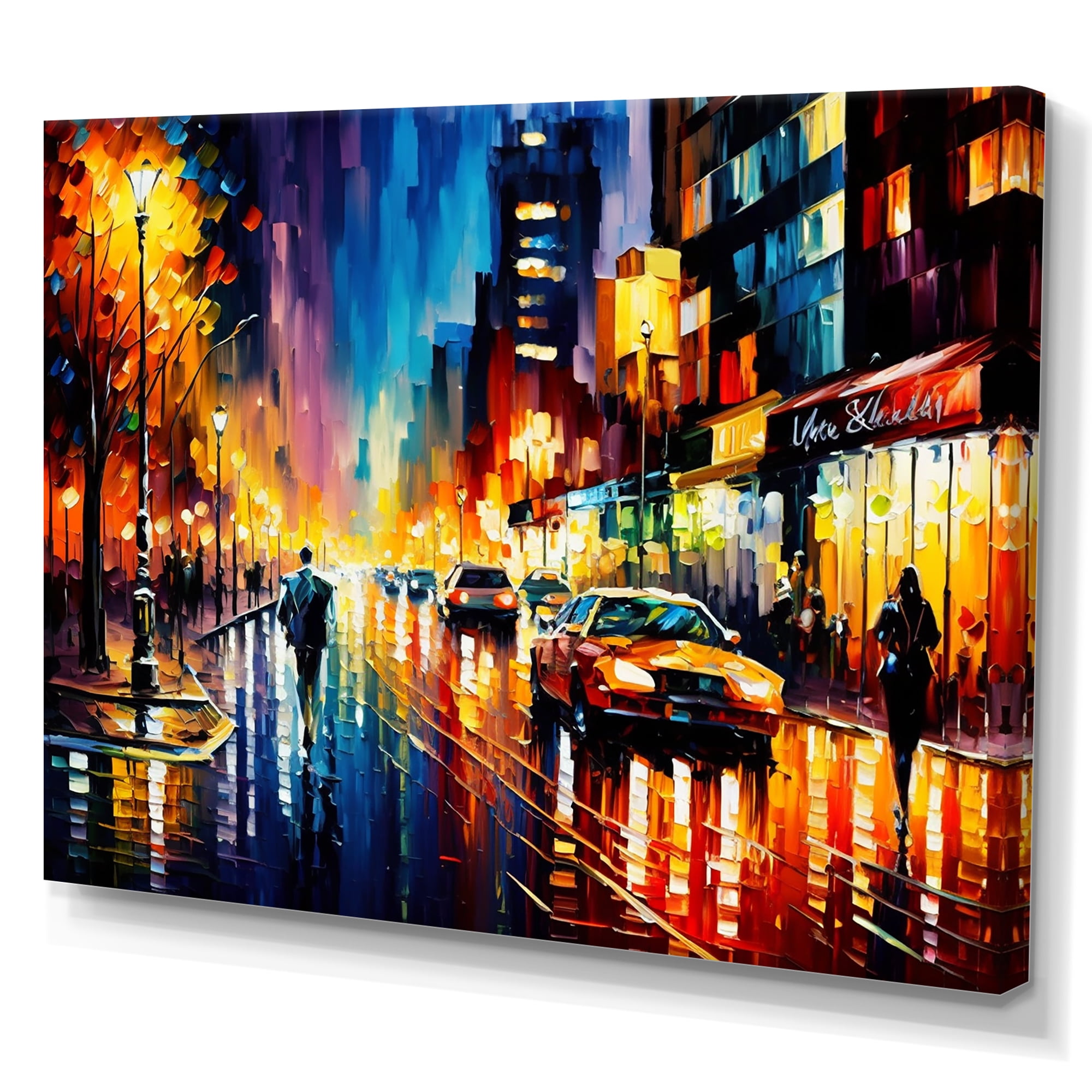 Designart Colorful Manhattan Time Square II Canvas Wall Art