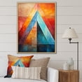 thumbnail image 1 of Designart "Colorful Mexican Art Pyramid I" Mexican Art Floater Framed Wall Decor, 1 of 5