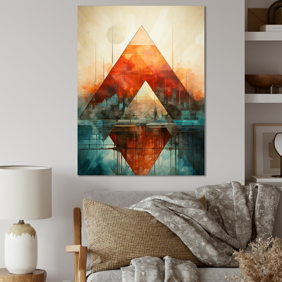 Designart "Colorful Mexican Art Pyramid" Mexican Art Canvas Prints
