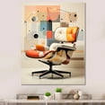 thumbnail image 1 of Designart "Colorful Mid Century Eames gracefulness II" Abstract Canvas Wall Art, 1 of 5