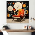 thumbnail image 1 of Designart "Colorful Mid Century Eames gracefulness III" Mid-century Metal Art Print, 1 of 5