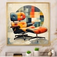 thumbnail image 1 of Designart "Colorful Mid Century Eames gracefulness IV" Mid-century Floater Framed Canvas Print, 1 of 7