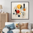 thumbnail image 1 of Designart "Colorful Mid Century Geometry Collage I" Abstract Collages Floater Framed Wall Art Living Room, 1 of 7