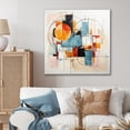 thumbnail image 1 of Designart "Colorful Mid Century modern Fusion V" Mid-century Canvas Wall Art, 1 of 5