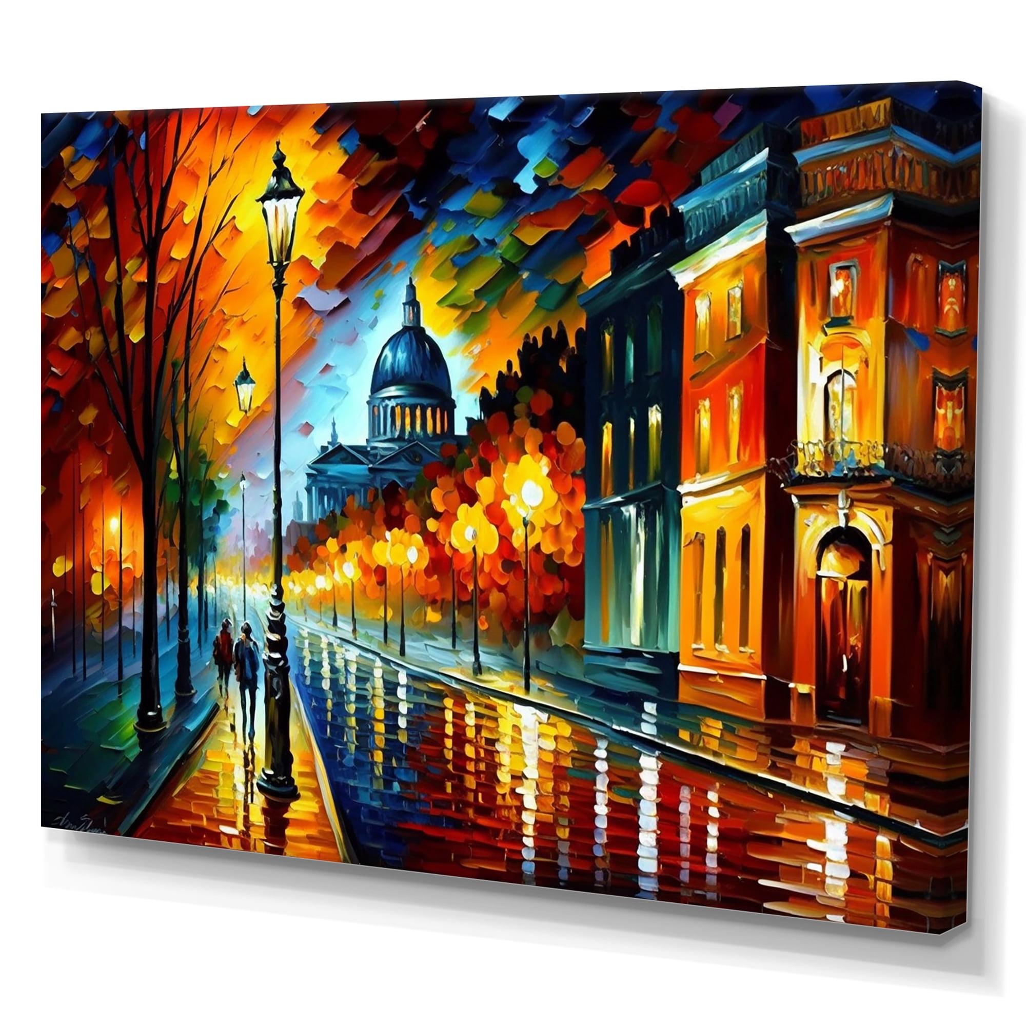 Designart Colorful Montreal City IV Canvas Wall Art