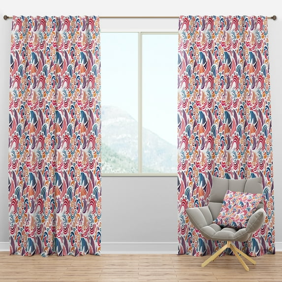 Designart 'Colorful Mosaic Pattern' Modern & Contemporary Blackout Curtain Panel