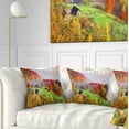 thumbnail image 1 of Designart Colorful Mountain Village - Landscape Photo Throw Pillow - 18x18, 1 of 1