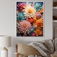thumbnail image 1 of Designart "Colorful Mums Intertwined" Mums Floater Framed Canvas Art Print, 1 of 5