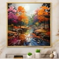 thumbnail image 1 of Designart "Colorful Neo Primal Forest composition II" Forest Floater Framed Wall Decor, 1 of 7