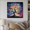 thumbnail image 1 of Designart "Colorful Oak Tree magic Strength I" Tree Oak Wall Art Living Room, 1 of 5
