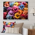 thumbnail image 1 of Designart "Colorful Pansies landscape Vibrant" Floral Floater Framed Wall Art Print, 1 of 7