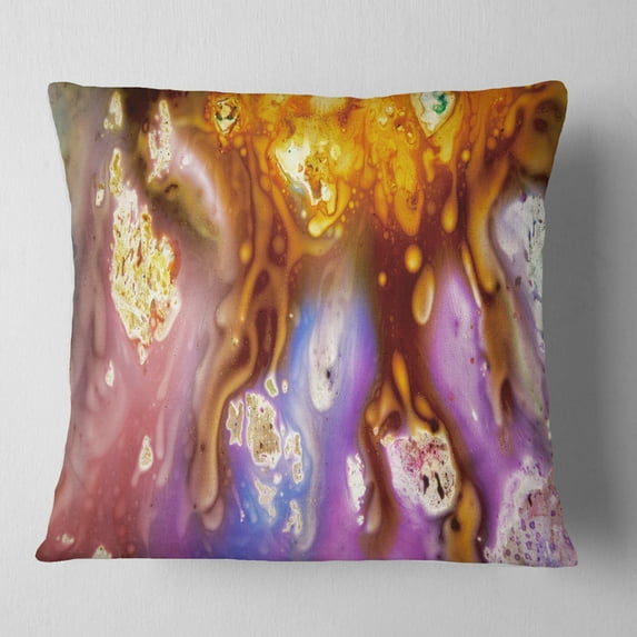Designart Colorful Precious Patterns - Abstract Throw Pillow - 16x16