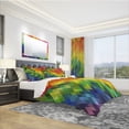 thumbnail image 1 of Designart 'Colorful Rhombus Pattern' Modern Duvet Cover Set, 1 of 4