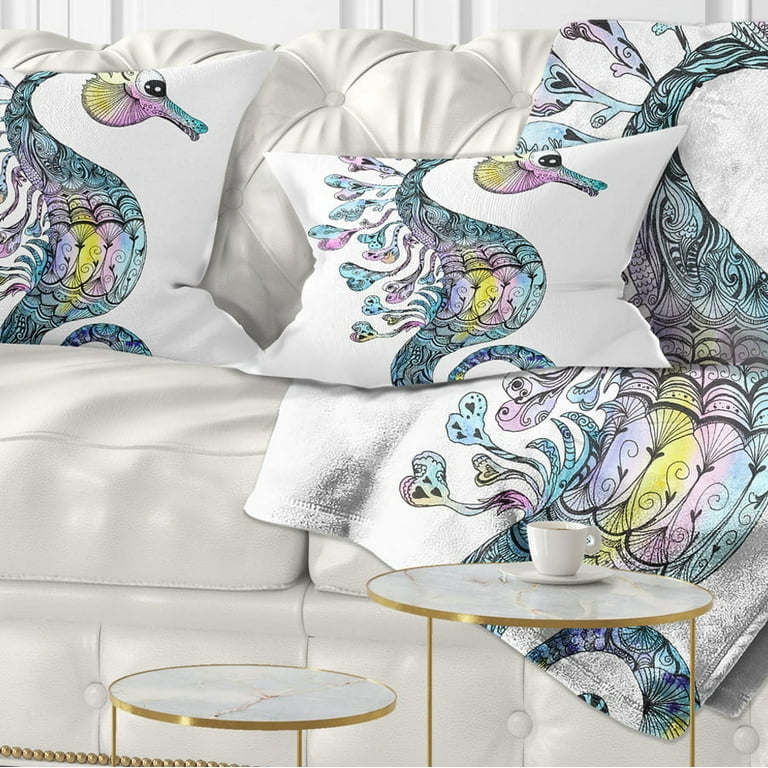 Seahorse throw pillows hot sale