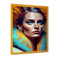 thumbnail image 1 of Designart Colorful Sensual Woman In Fur Coat II Framed Wall Art, 1 of 5