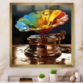 thumbnail image 1 of Designart "Colorful Serenade of the Phonograph" Fashion Framed Wall Art Decor - Glam Orange Phonographs Living Room Framed Canvas Art, 1 of 6