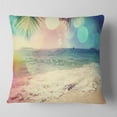 thumbnail image 1 of Designart Colorful Serenity Tropical Beach - Seashore Throw Pillow - 18x18, 1 of 4