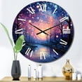 thumbnail image 1 of Designart "Colorful Sky Photo delicate Illusion II" Landscapes Oversized Wall Clock, 1 of 5
