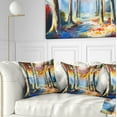 thumbnail image 1 of Designart Colorful Spring Forest - Landscape Printed Throw Pillow - 16x16, 1 of 5
