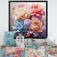 thumbnail image 1 of Designart "Colorful Succulent love expression II" Floral Floater Framed Canvas Art Print, 1 of 7