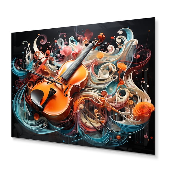Designart "Colorful Surreal Euphony I" Abstract Collages Metal Wall Art