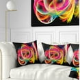 thumbnail image 1 of Designart Colorful Thick Strokes in Black - Abstract Throw Pillow - 18x18, 1 of 5