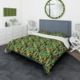 thumbnail image 1 of Designart 'Colorful Tropical Pattern with Heliconia Flowers' Tropical Duvet Cover Set, 1 of 4