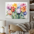 thumbnail image 1 of Designart "Colorful Tulip Array" Tulips Canvas Prints, 1 of 7