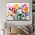 thumbnail image 1 of Designart "Colorful Tulip Array" Tulips Floater Framed Canvas Prints, 1 of 5