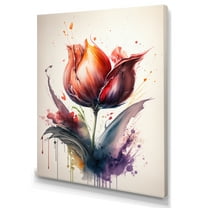 Designart Colorful Tulip III Canvas Wall Art