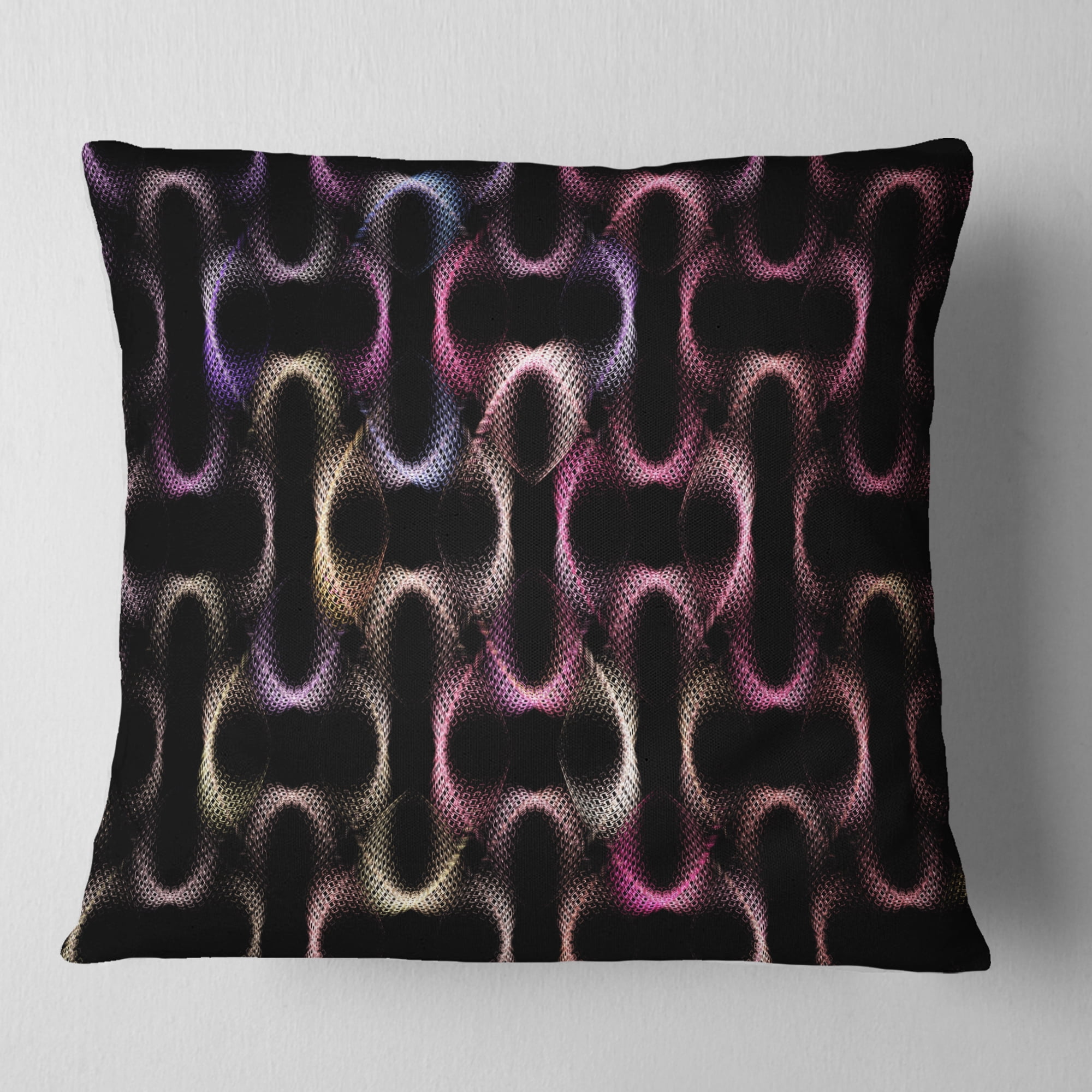 Designart Colorful Unusual Metal Grill - Abstract Throw Pillow - 16x16