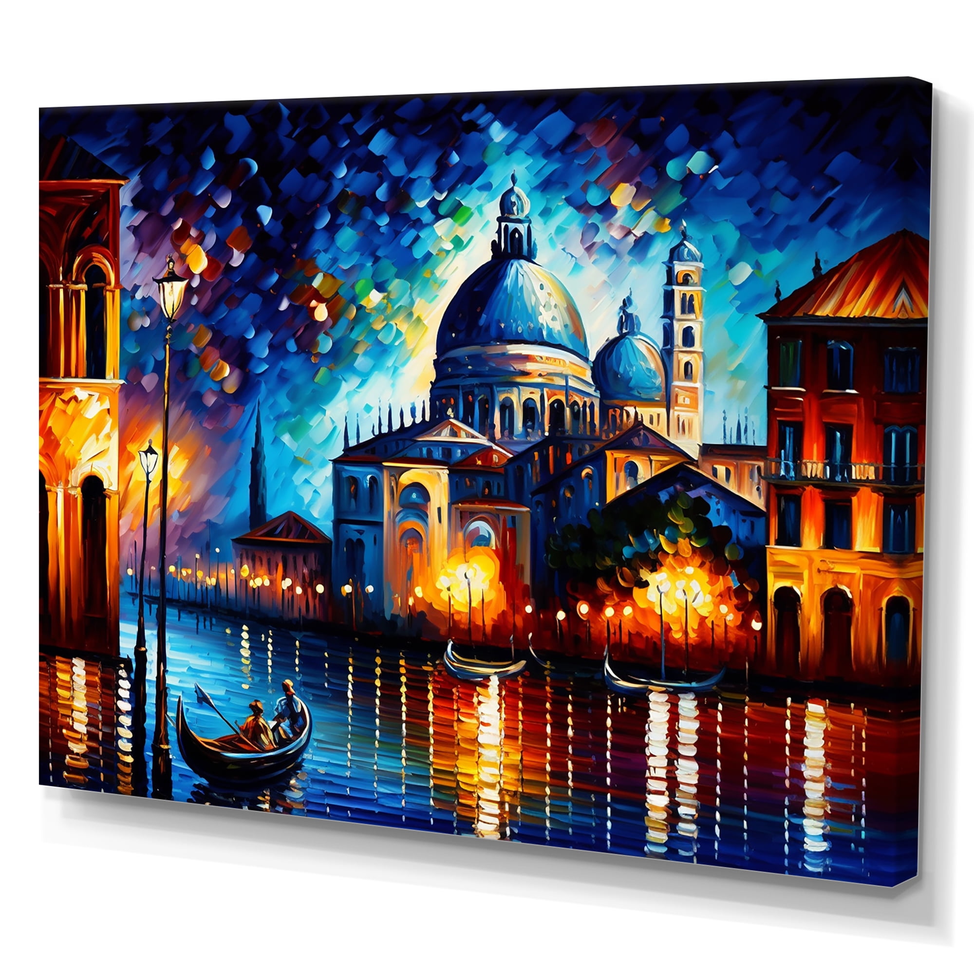 Designart Colorful Venice City Canvas Wall Art