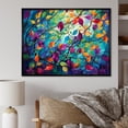 thumbnail image 1 of Designart "Colorful Vibrant Vines I" Abstract Botanicals Floater Framed Canvas Art Print, 1 of 7