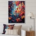 thumbnail image 1 of Designart "Colorful Vibrant Vines II" Abstract Floater Framed Canvas Art Print, 1 of 7