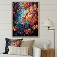 thumbnail image 1 of Designart "Colorful Vibrant Vines II" Abstract Floater Framed Canvas Art Print, 1 of 7