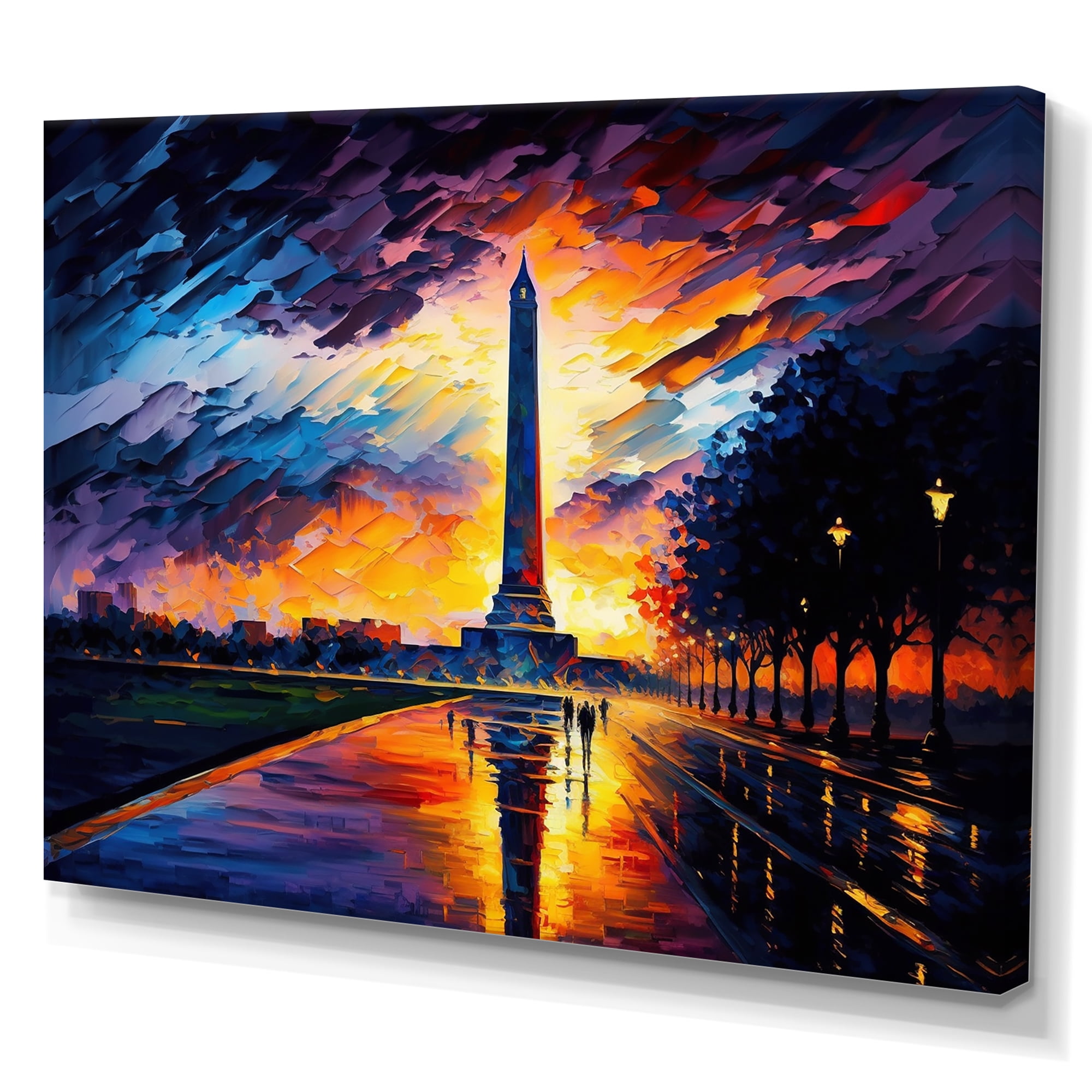 Designart Colorful Washington Monument Canvas Wall Art