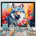 thumbnail image 1 of Designart "Colorful Wolf in Impressionist Style I" Animals Framed Wall Art Decor - Modern Farmhouse Multicolor Wolf Entryway Framed Wall Art, 1 of 6
