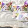 thumbnail image 1 of Designart Colorful Women Face Collage - Abstract Portrait Throw Pillow - 12x20, 1 of 5